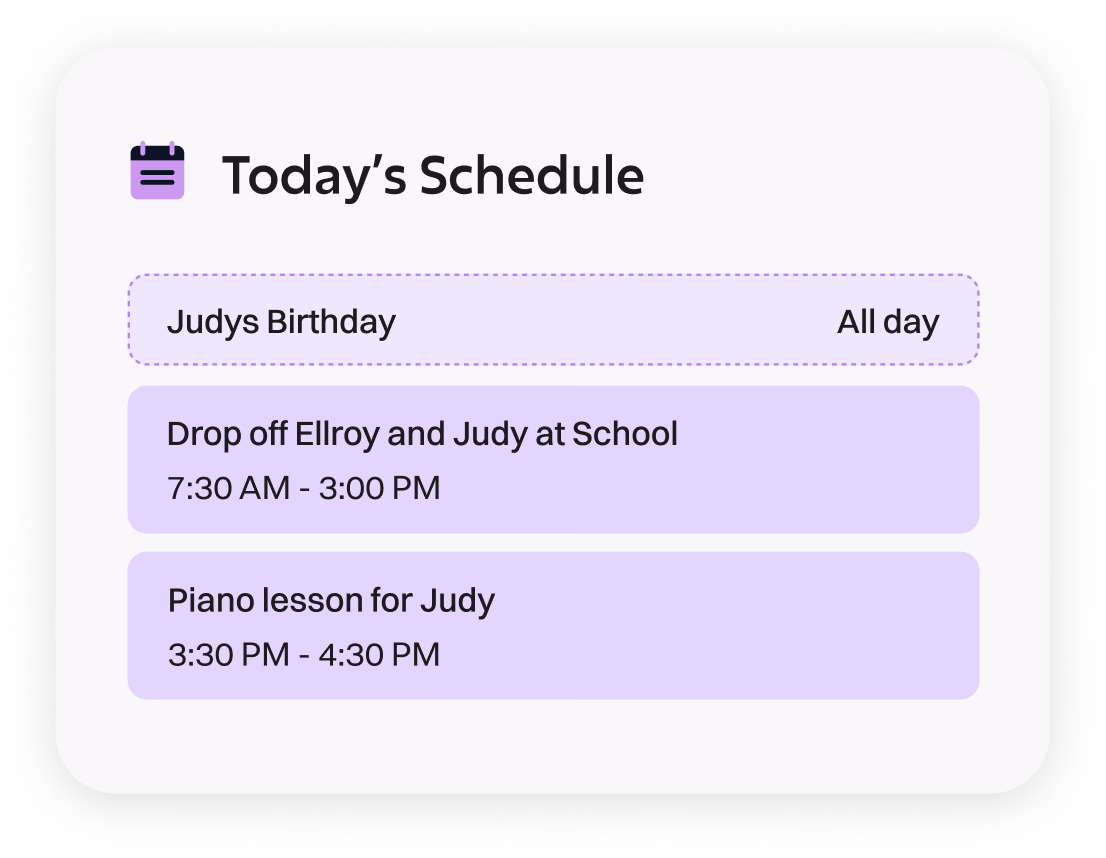 The family calendar